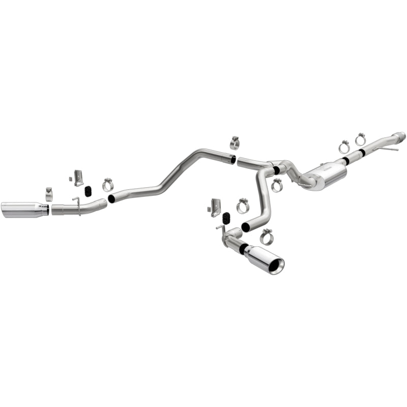 MagnaFlow Street Series Cat-Back Exhaust - Chevrolet Silverado 1500 / GMC Sierra 1500 2019-2026 - Dual Split Exit, Polished Tips