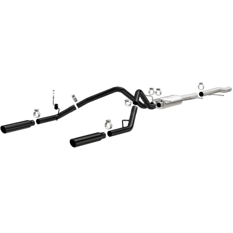 MagnaFlow SYS Cat-Back 3.5in Black Dual Split Rear Tips Chevy Silverado / - GMC Sierra 2010-2013 5.3L