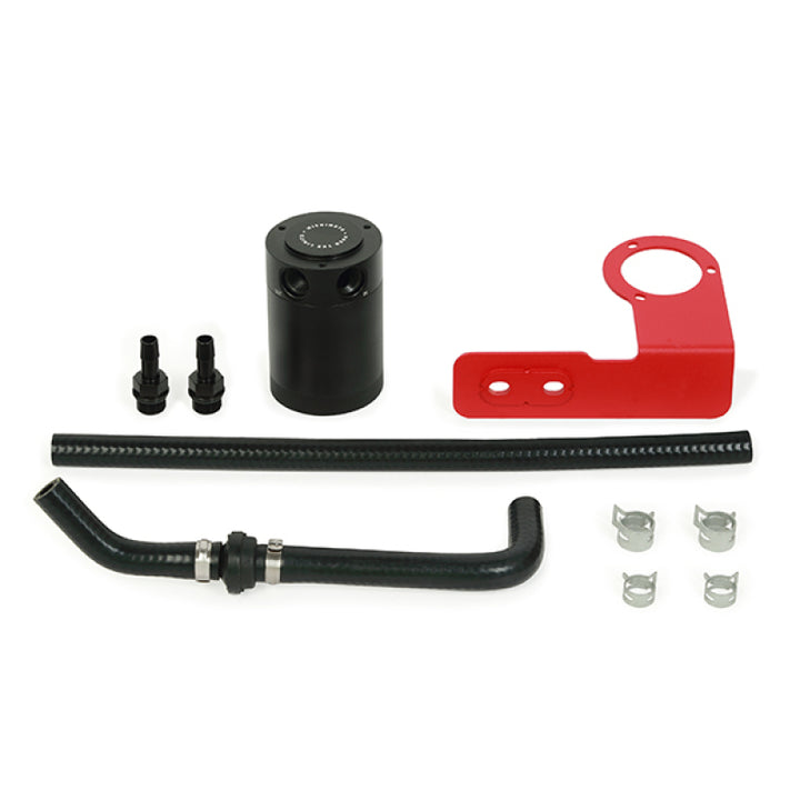 Mishimoto Baffled Oil Catch Can Kit PCV Side Red Bracket - Honda Accord 1.5T L15B7 2018-2020