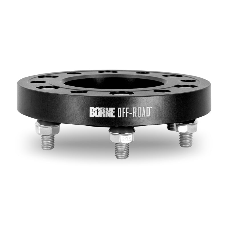 Mishimoto Borne Off-Road Wheel Spacers - 25mm - 6x135 - 87.1mm CB - 14x1.5 - Ford F-150 / Bronco - Black - Pair, view 2