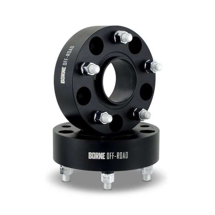 Mishimoto Borne Off-Road Wheel Spacers - 50mm - 5x139.7 - 77.8mm CB - 1/2-20 - Dodge Ram 1500 1994-2000 - Black - Pair