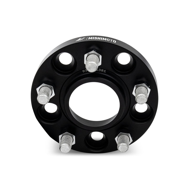 Mishimoto Staggered Wheel Spacer Kit - 20mm + 25mm - 5x114.3 - 64.1mm CB - 14x1.5 - Tesla Model 3 / Model Y 2017-2023 - Black - Set of 4, view 3