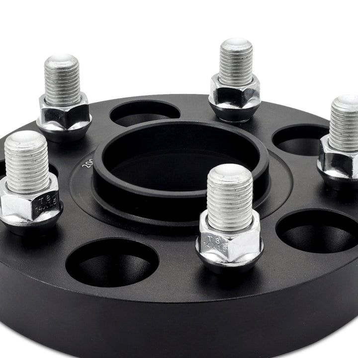 Mishimoto Wheel Spacers - 20mm - 5x120 - 64.1mm CB - 14x1.5 - Honda Civic / Tesla Model S / Model X - Black - Pair, view 4