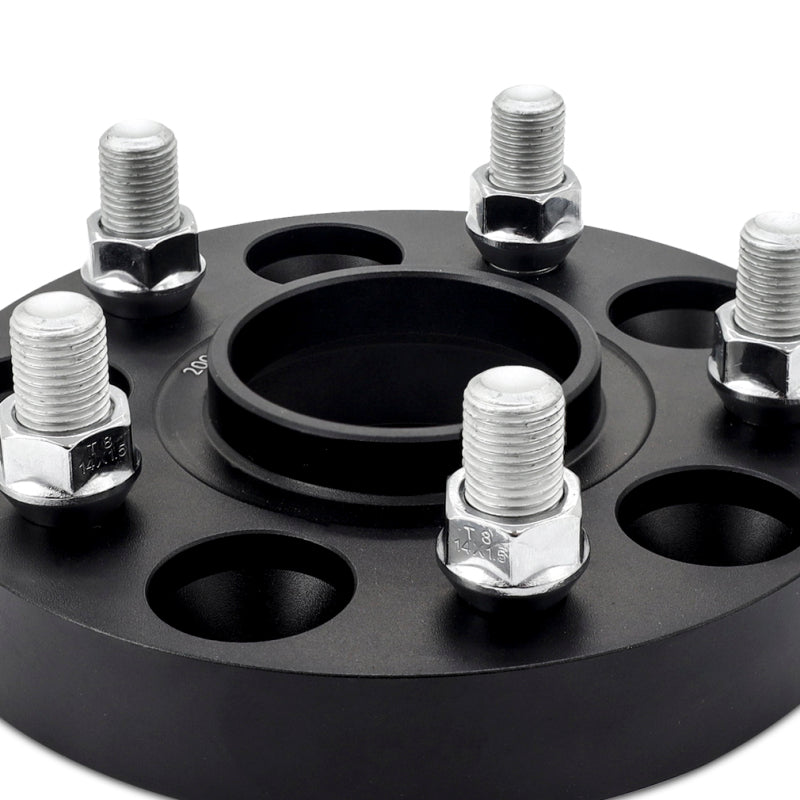 Mishimoto Wheel Spacers - 20mm - 5x120 - 64.1mm CB - 14x1.5 - Honda Civic / Tesla Model S / Model X - Black - Pair, view 4