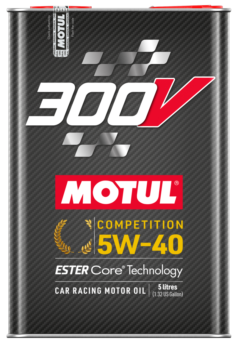 Motul 300V Competition 5W-40 100% Synthetic Ester Racing Oil - 5L - 4 Pack