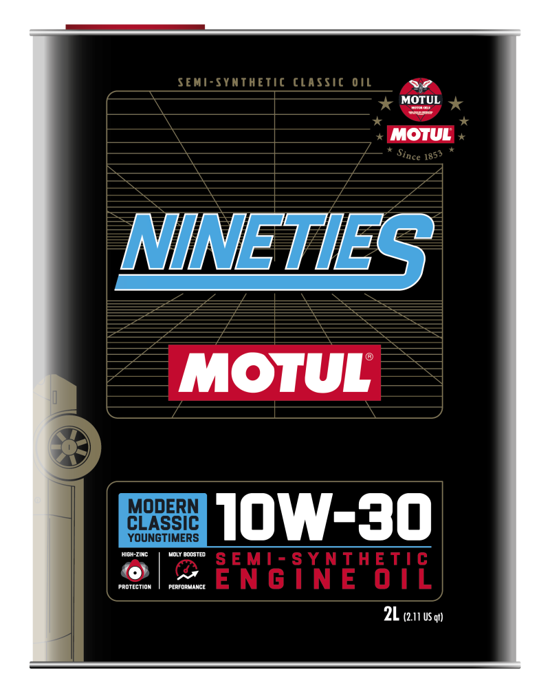 Motul Classic Nineties 10W-30 Semi-Synthetic Engine Oil - 2L - 10 Pack