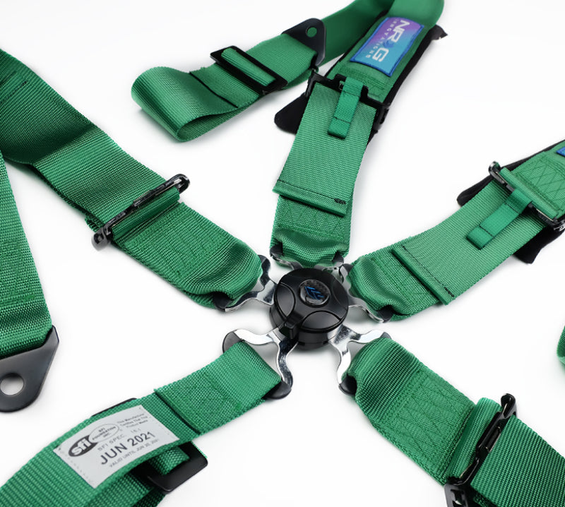 NRG 5-Point 3in SFI 16.1 Cam-Lock Racing Harness - Green, view 6