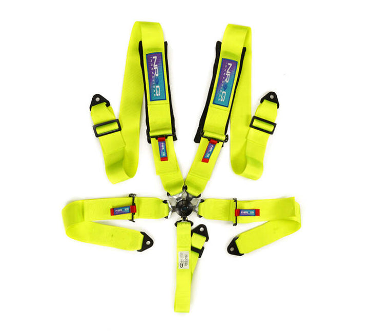 NRG Innovations SFI 16.1 5-Point Cam Lock Racing Harness - Neon Green