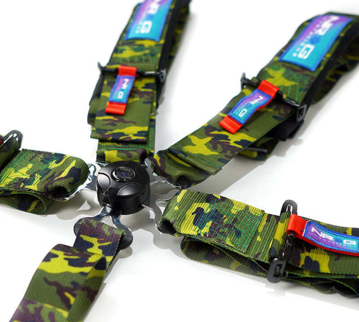 NRG Innovations SFI 16.1 5-Point Cam Lock Racing Harness - Neon Green, view 2