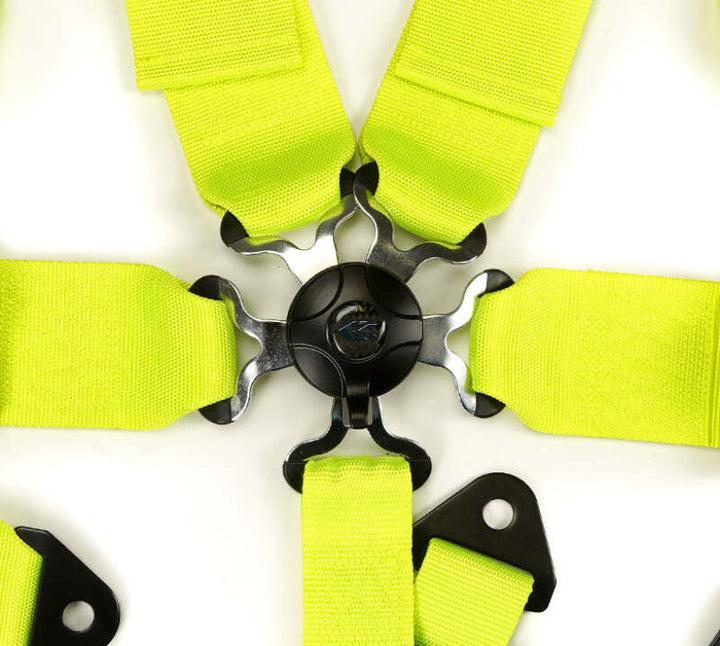 NRG Innovations SFI 16.1 5-Point Cam Lock Racing Harness - Neon Green, view 3