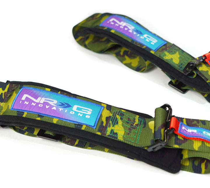NRG Innovations SFI 16.1 5-Point Cam Lock Racing Harness - Neon Green, view 4