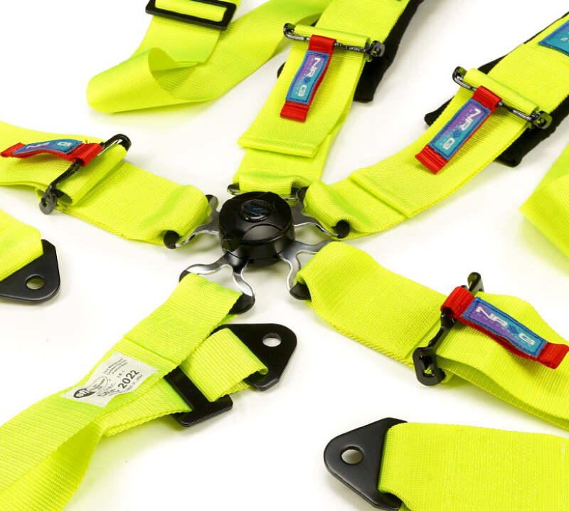 NRG Innovations SFI 16.1 5-Point Cam Lock Racing Harness - Neon Green, view 5