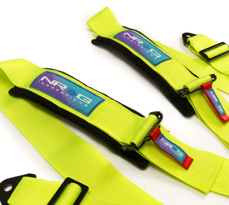 NRG Innovations SFI 16.1 5-Point Cam Lock Racing Harness - Neon Green, view 6