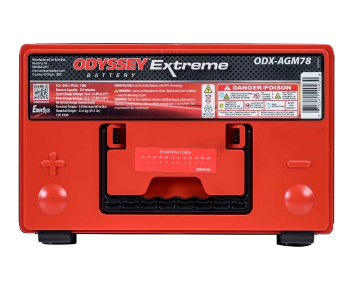 Odyssey Extreme Series AGM Battery - Group 78, 850 CCA, view 3