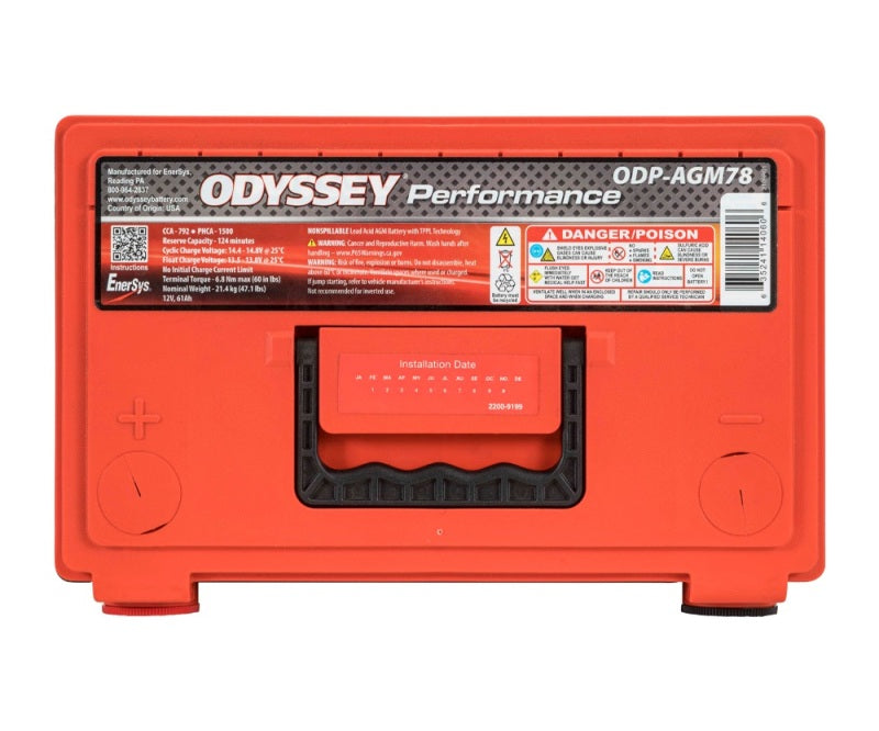 Odyssey Performance Series AGM Battery - Group 78, 800 CCA, view 3