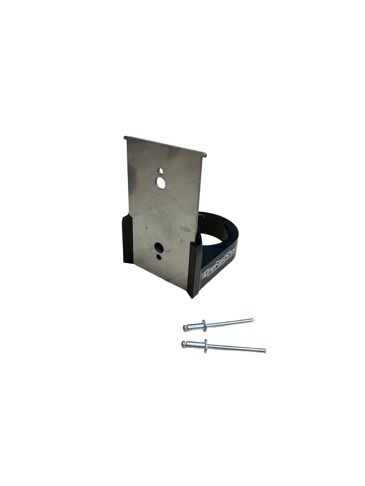 OneFastShop fuel pump bracket kit with stainless steel mounting plate and two aluminum rivets
