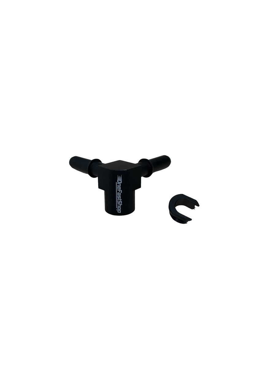 Walbro 450 525 535 Hellcat Dual Outlet Fuel Fitting Splitter - 7.89mm QC