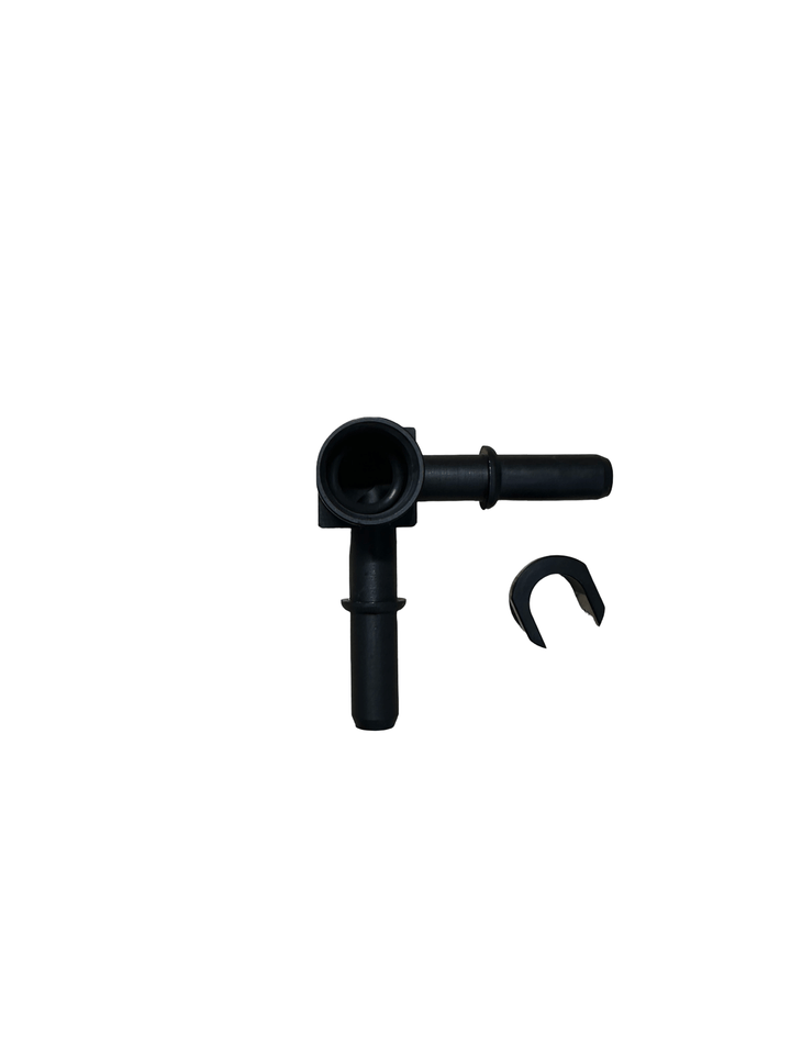 Pump-side bore and toothed locking ring of the Walbro dual outlet fuel fitting