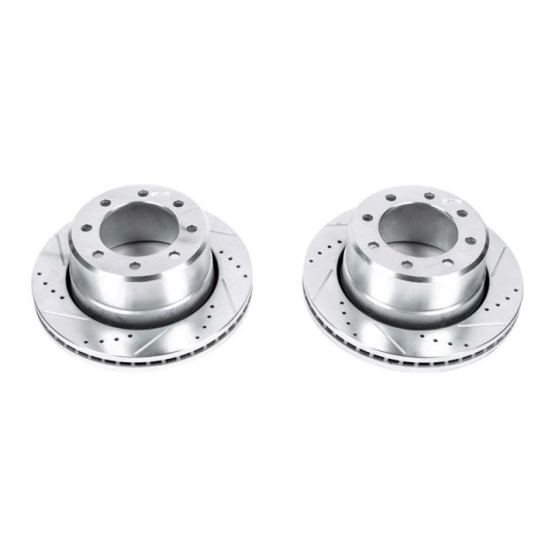 Power Stop Evolution Rear Drilled & Slotted Brake Rotor - Ram 2500 / 3500 2009-2025 - Pair