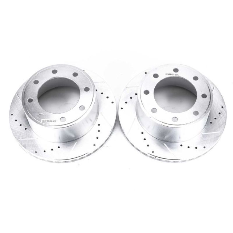Power Stop Evolution Rear Drilled & Slotted Brake Rotor - Ford F-250 / F-350 Super Duty 2005-2012 - Pair