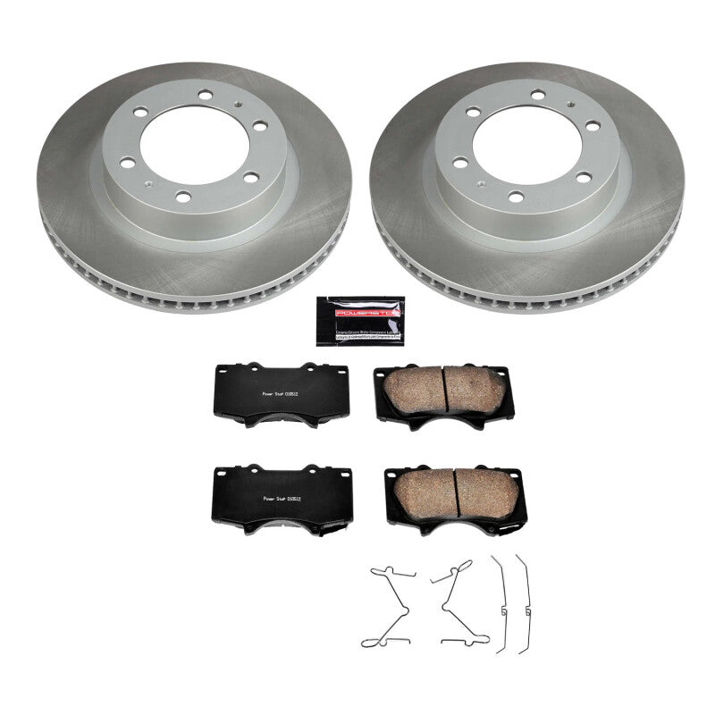 Power Stop Semi-Coated Front Rotor Kit - Toyota Tacoma & 4Runner 2003-2023