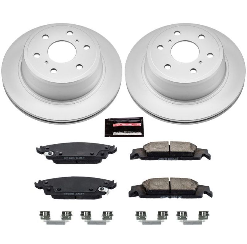 Power Stop Z17 Evolution Geomet-Coated Rear Brake Kit - Chevrolet Silverado 1500, Tahoe, Cadillac Escalade 2014-2020