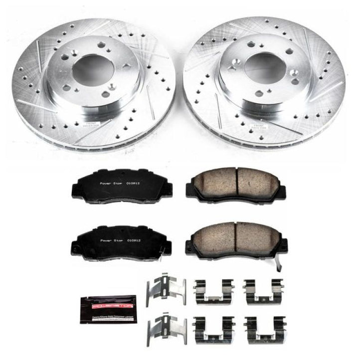 Power Stop Z23 Evolution Sport Front Brake Kit - Acura Integra Type R, Honda Prelude 1991-2001
