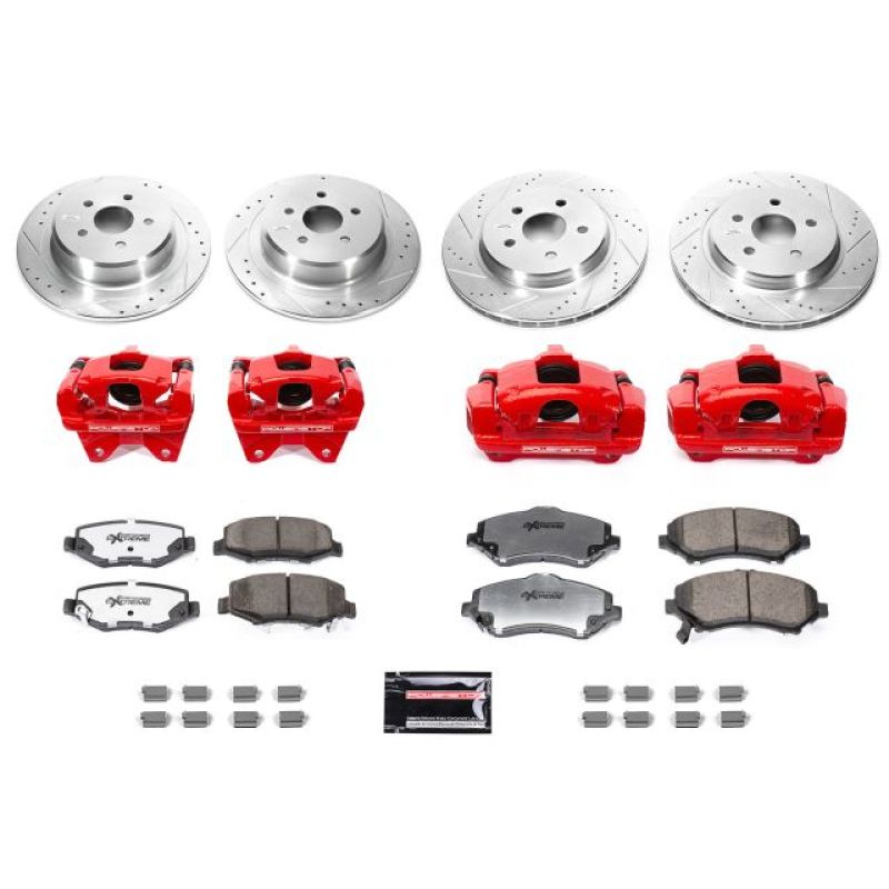 Power Stop Z36 Big Brake Conversion Kit with Red Calipers - Jeep Wrangler JK 2007-2018