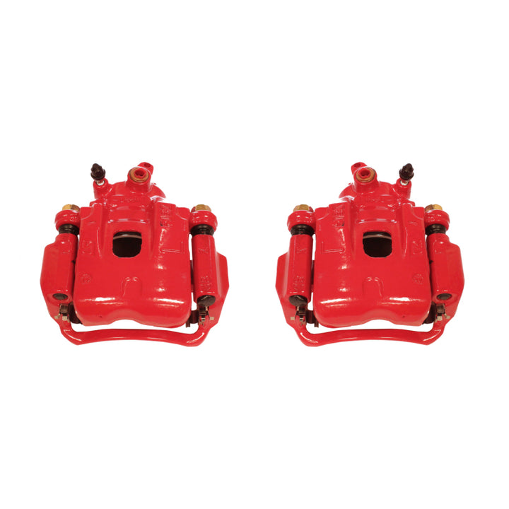 PowerStop Red Brake Calipers - Toyota Tacoma 1995-2004 - Front - With Brackets - Pair