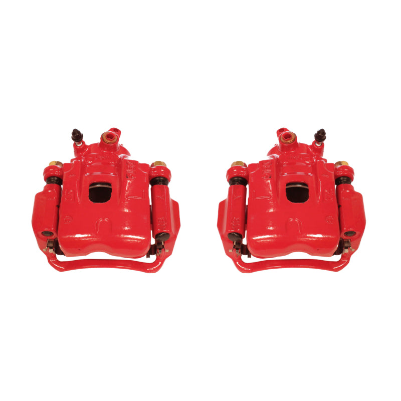 PowerStop Red Brake Calipers - Toyota Tacoma 1995-2004 - Front - With Brackets - Pair