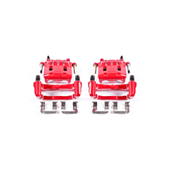 PowerStop Red Brake Calipers - Front, Subaru Crosstrek 2016-2017, Pair w/ Brackets, view 2