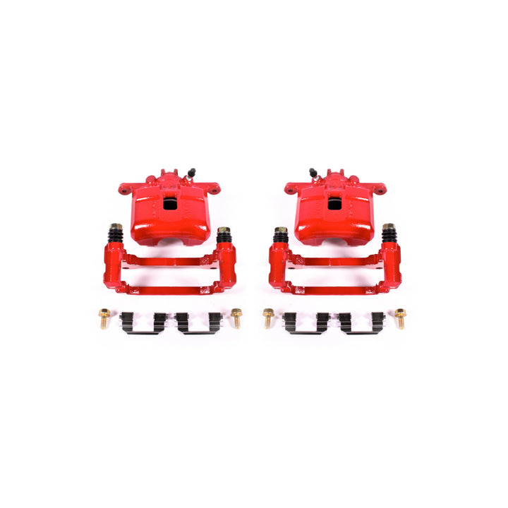 PowerStop Red Brake Calipers - Front, Acura RSX / Honda S2000 / Civic 2000-2011, Pair with Brackets (V2), view 2