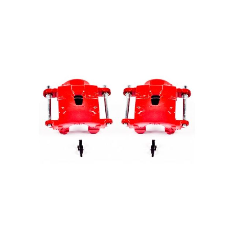 PowerStop Red Brake Calipers - Front, Chevrolet Camaro / Monte Carlo / S10 1978-2003, Pair w/o Brackets