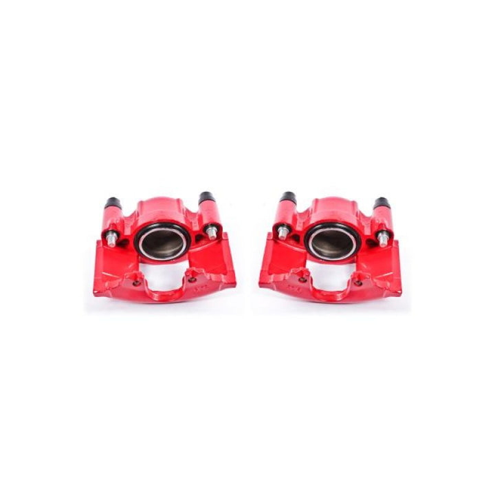 PowerStop Red Brake Calipers - Front, Cadillac Commercial Chassis 1990-1993, Pair w/o Brackets