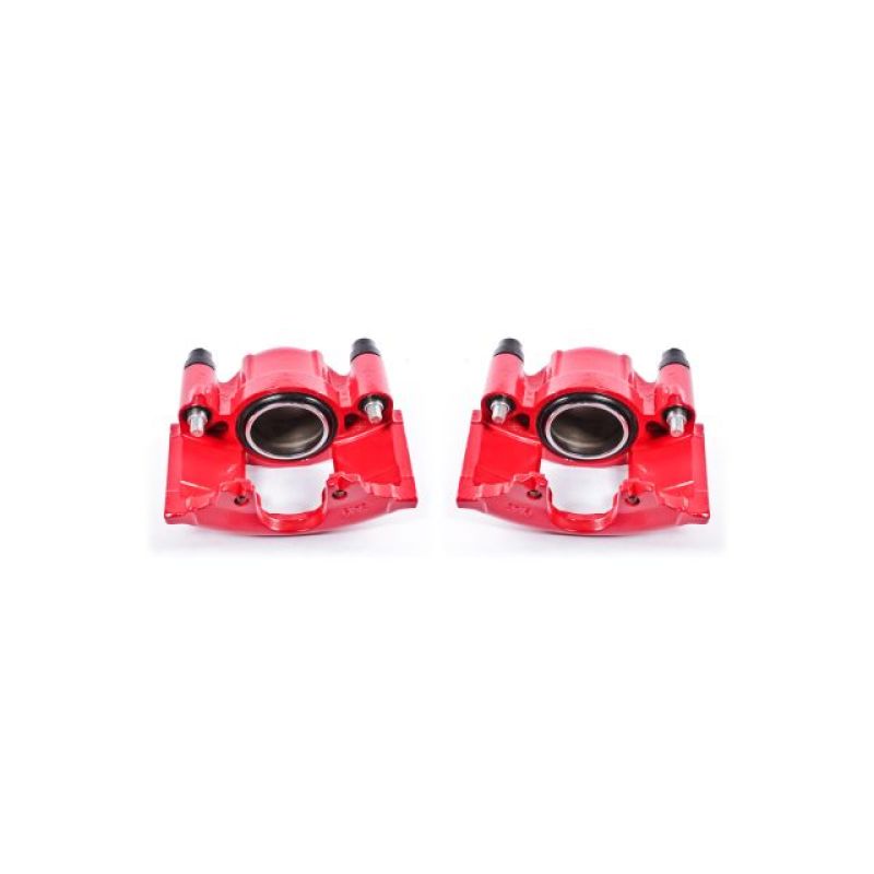 PowerStop Red Brake Calipers - Front, Cadillac Commercial Chassis 1990-1993, Pair w/o Brackets