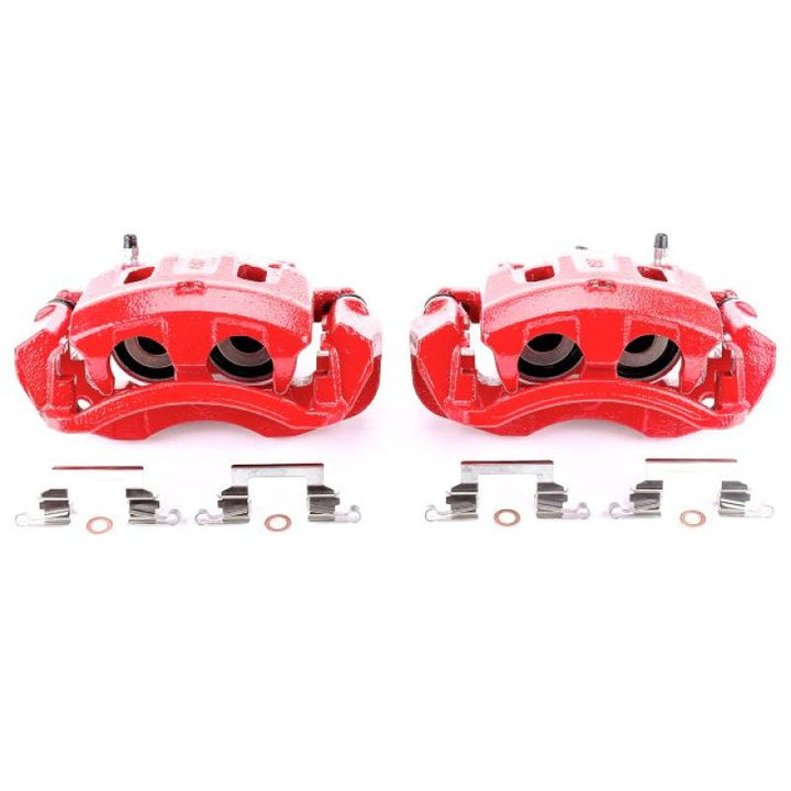 PowerStop Red Brake Calipers - Ford Excursion 2000-2005 - Rear - With Brackets - Pair