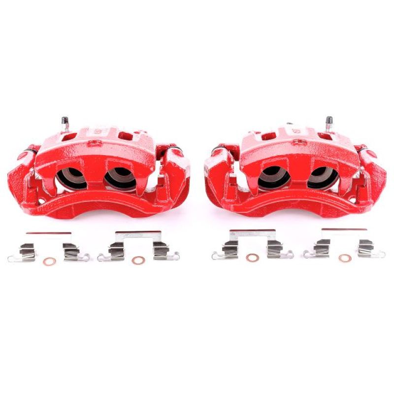 PowerStop Red Brake Calipers - Ford Excursion 2000-2005 - Rear - With Brackets - Pair