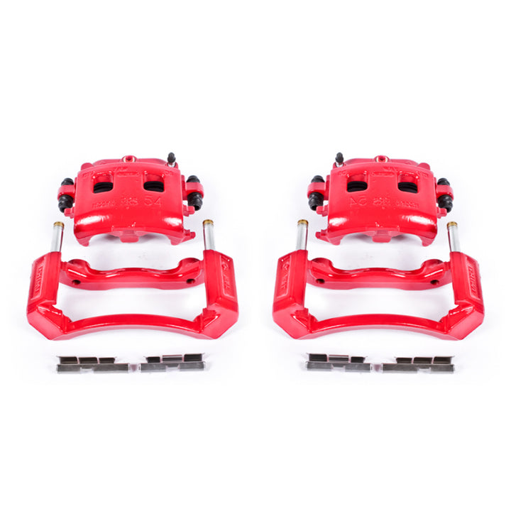 PowerStop Red Brake Calipers - Dodge Ram 1500 2002-2005 - Front - With Brackets - Pair
