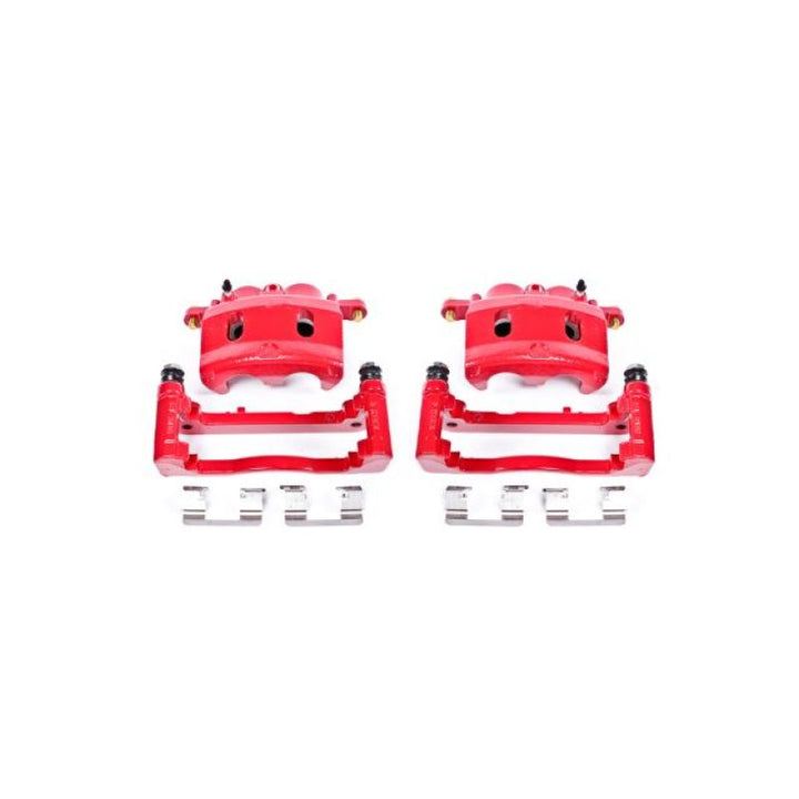 PowerStop Red Brake Calipers - Front, Cadillac Escalade 2007-2008, Pair w/ Brackets, view 2