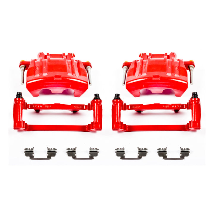 PowerStop Red Brake Calipers - Front, Chrysler 300 2012, Pair w/ Brackets, view 2