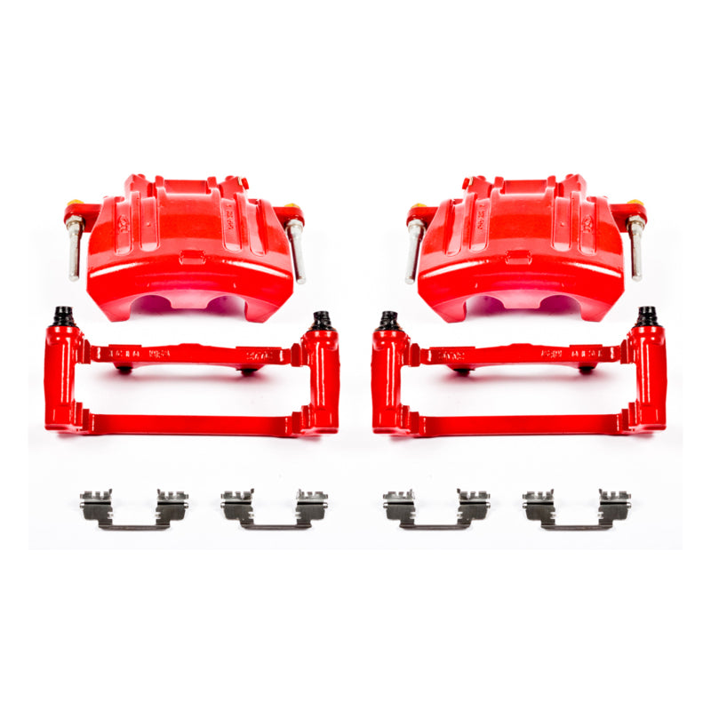 PowerStop Red Brake Calipers - Front, Chrysler 300 2012, Pair w/ Brackets, view 2