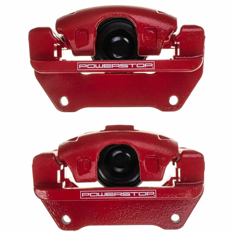 PowerStop Red Brake Calipers - Jeep Wrangler JK 2007-2018 - Front - With Brackets - Pair