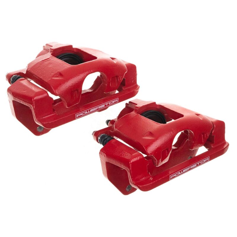 PowerStop Red Brake Calipers - Jeep Wrangler JK 2007-2018 - Front - With Brackets - Pair, view 2