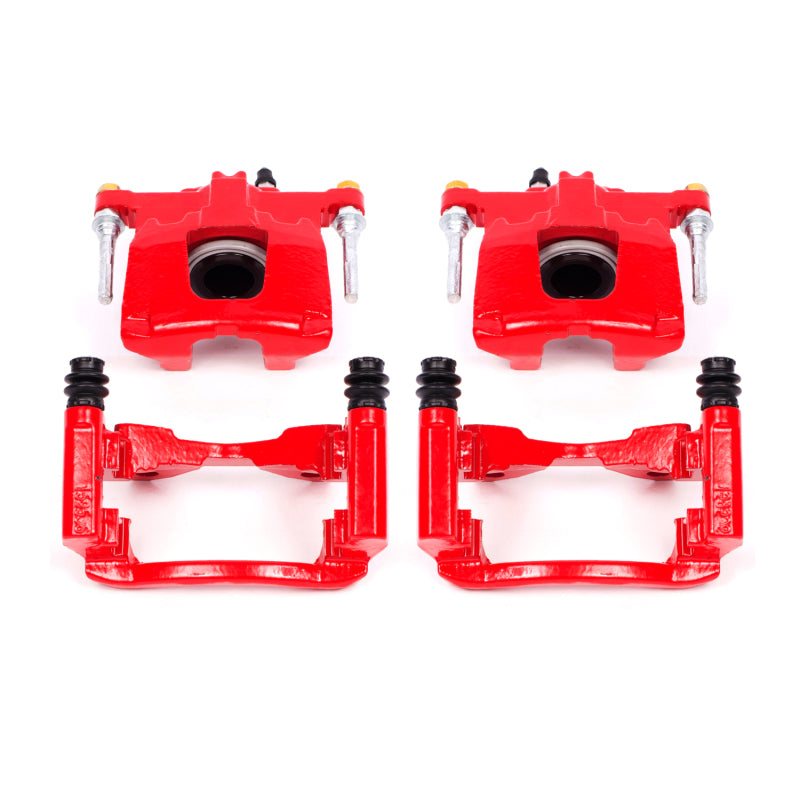 PowerStop Red Brake Calipers - Rear, Dodge Nitro / Jeep Wrangler / Liberty 2007-2018, Pair with Brackets, view 2