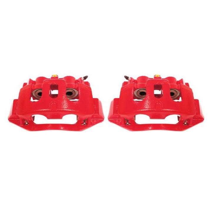 PowerStop Red Brake Calipers - Chevrolet Silverado 2500 HD 2011-2019 - Rear - With Brackets - Pair