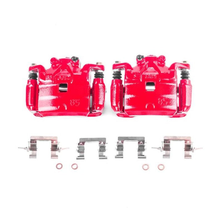 PowerStop Red Brake Calipers - Front, Nissan Juke / Sentra 2011-2019, Pair with Brackets