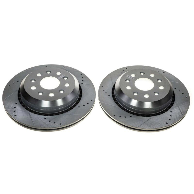 PowerStop Slotted & dimpled sport rotor - Rear Jeep Wrangler, Gladiator (2020-2024)