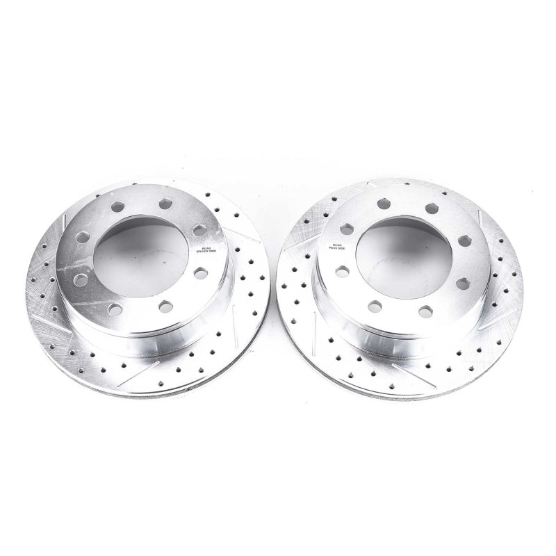 PowerStop Slotted & dimpled sport rotor - Rear GMC Sierra 2500 HD, Chevrolet Express 2500, Silverado 2500 (1999-2019)