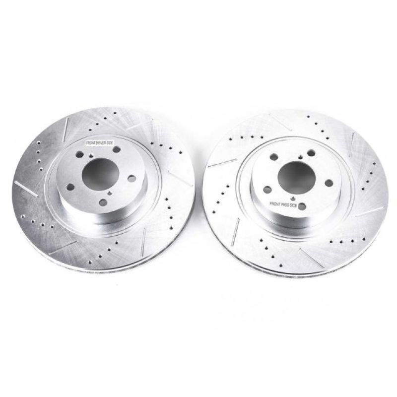 PowerStop Slotted & dimpled sport rotor - Front Subaru Forester, Outback, BRZ (2004-2025)