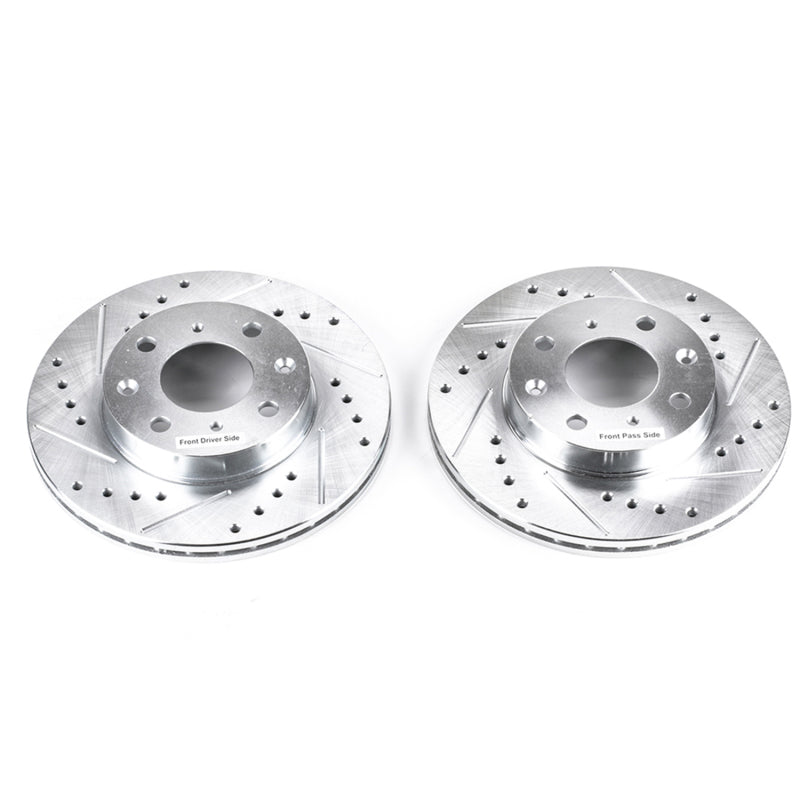 PowerStop Slotted & dimpled sport rotor - Front Honda Civic, CRX (1988-1991)